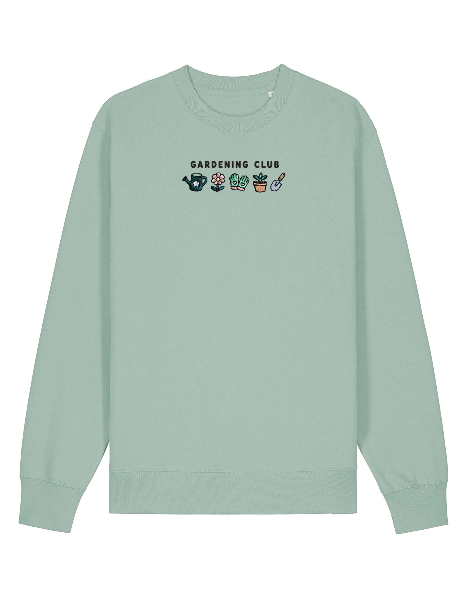 Gardening Club Embroidered Organic Cotton Sweatshirt