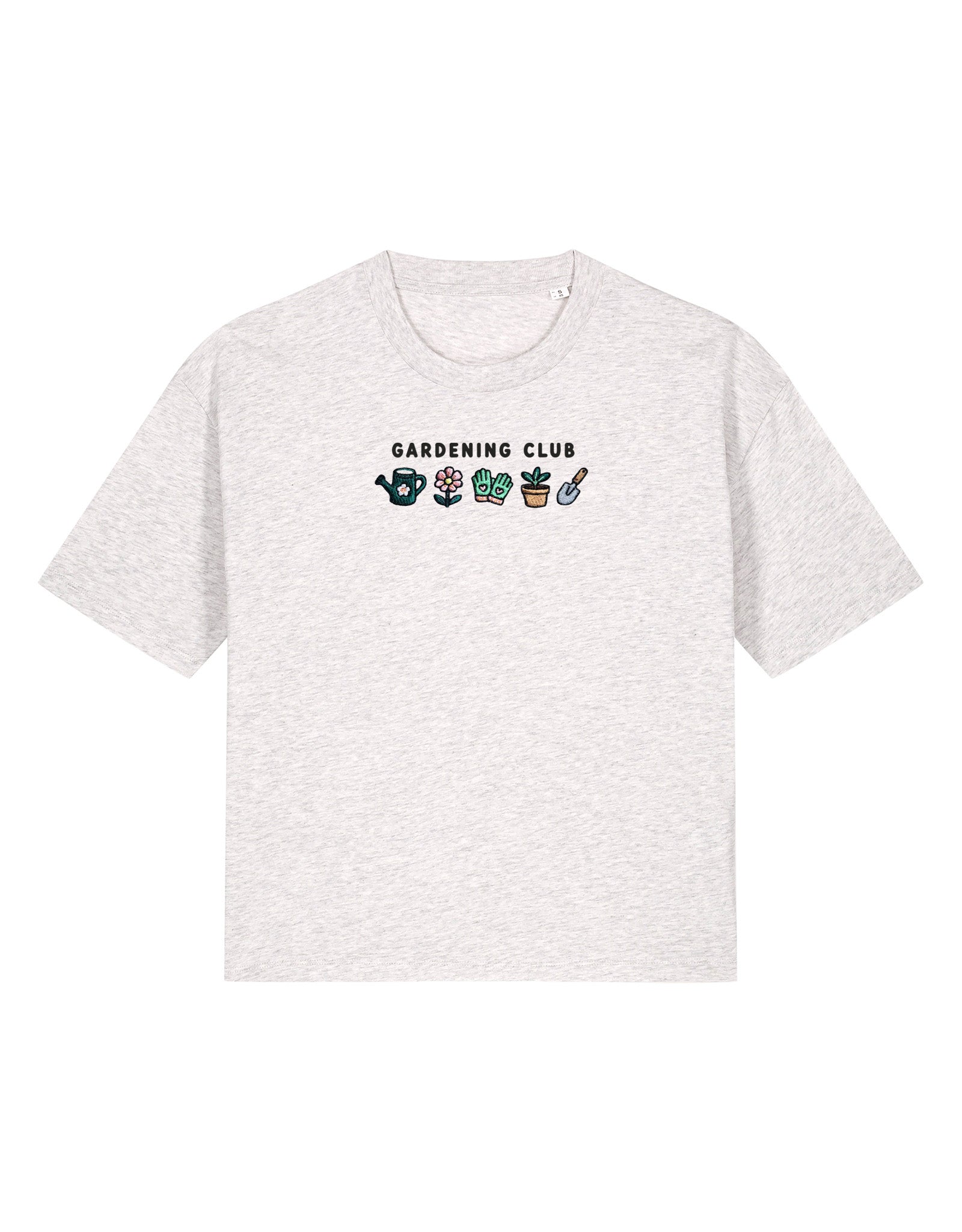 Gardening Club Embroidered Boxy Organic Cotton Tee
