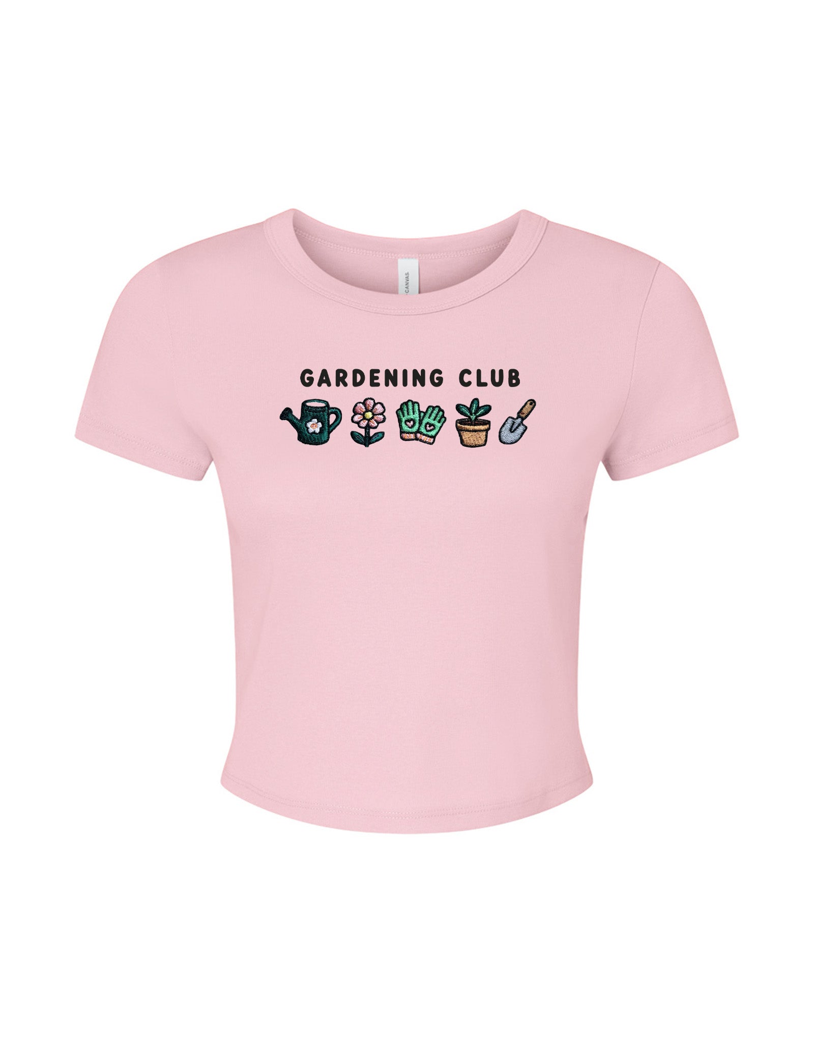 Gardening Club Embroidered Micro Rib Baby Tee