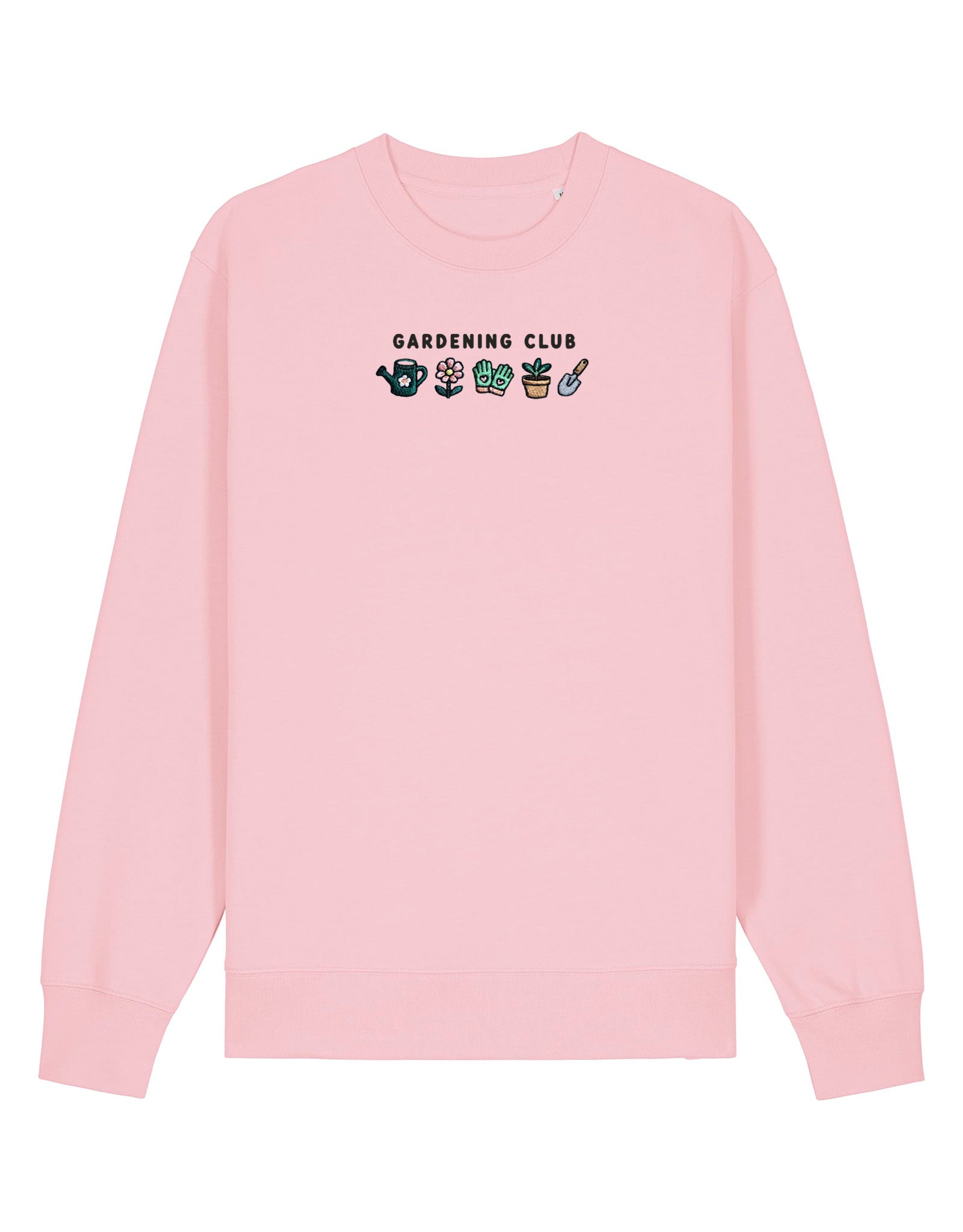Gardening Club Embroidered Organic Cotton Sweatshirt