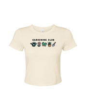 Gardening Club Embroidered Micro Rib Baby Tee