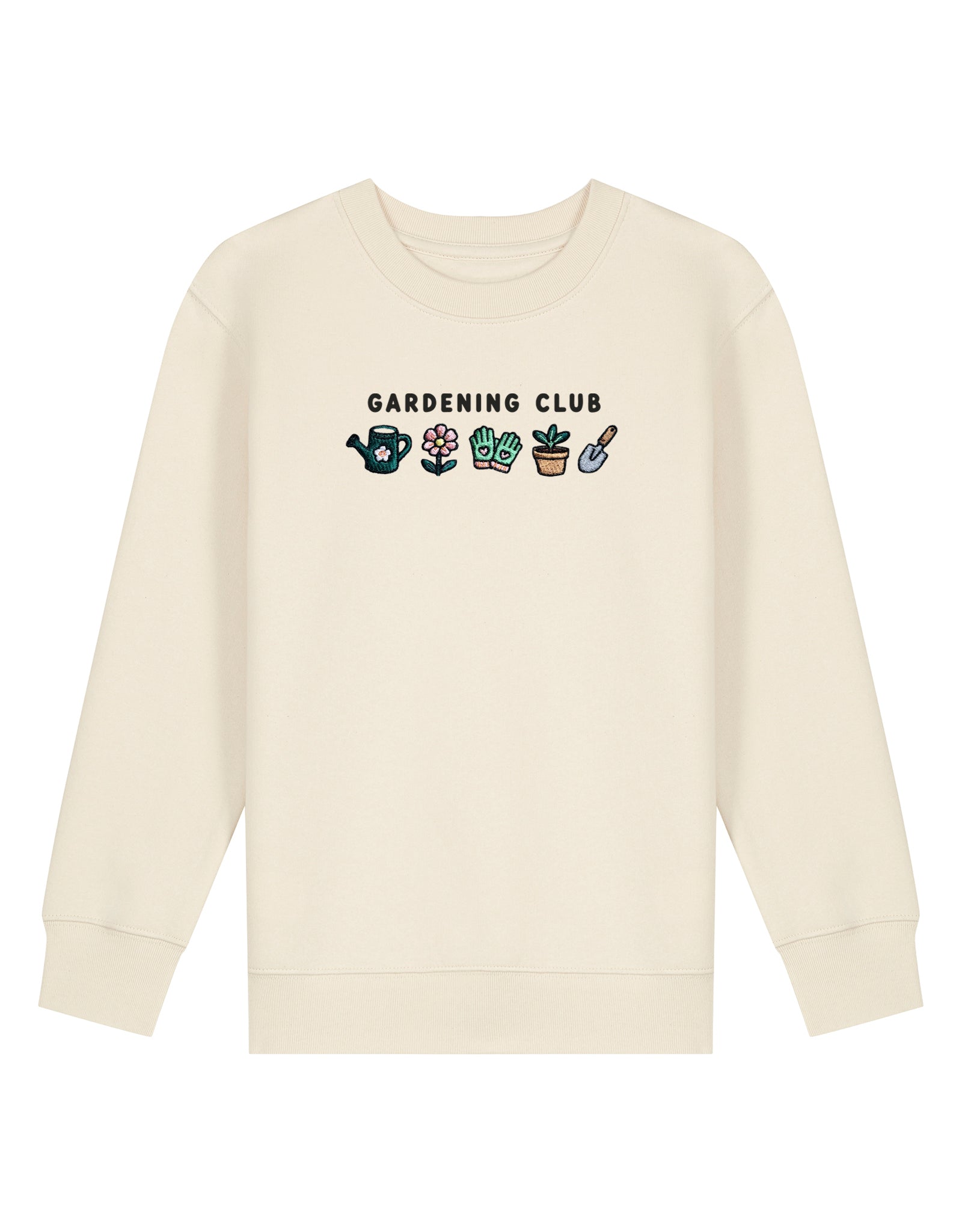 Gardening Club Embroidered Organic Cotton Childrens Sweatshirt