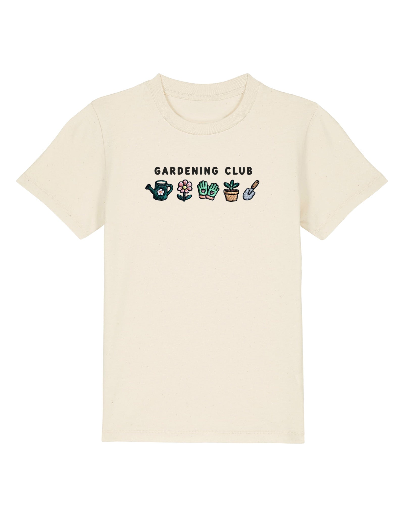 Gardening Club Embroidered Organic Cotton Childrens T-Shirt