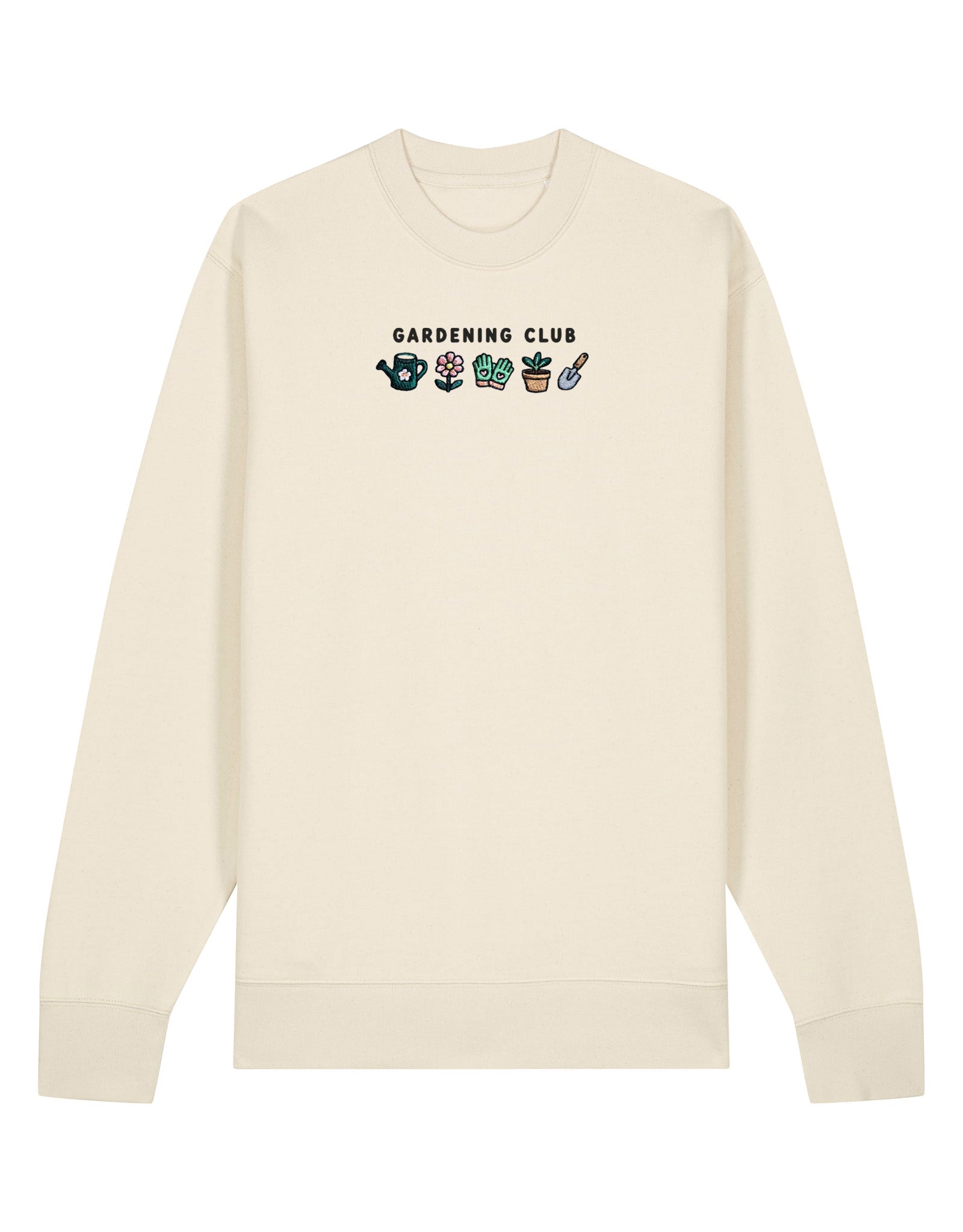 Gardening Club Embroidered Organic Cotton Sweatshirt