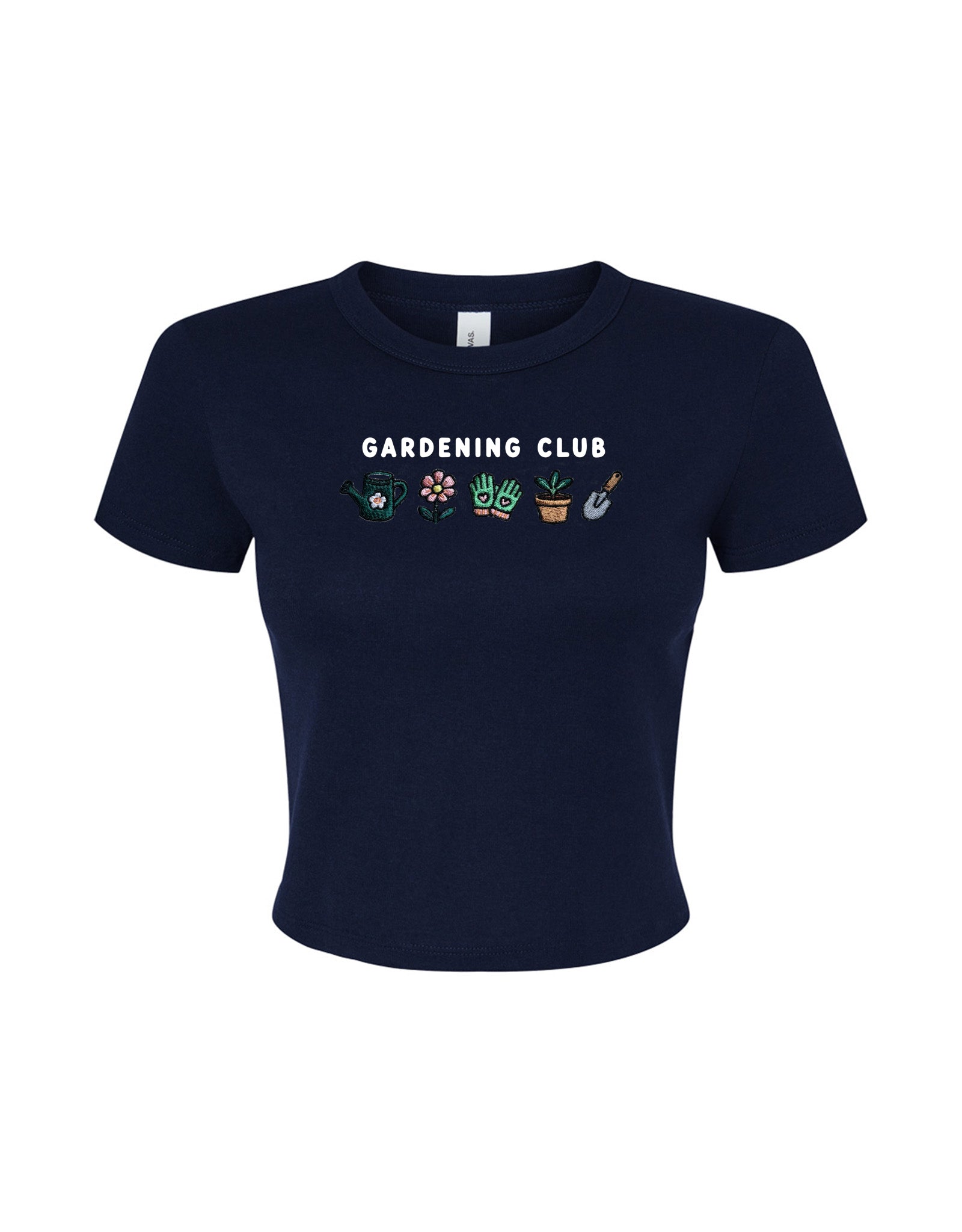 Gardening Club Embroidered Micro Rib Baby Tee