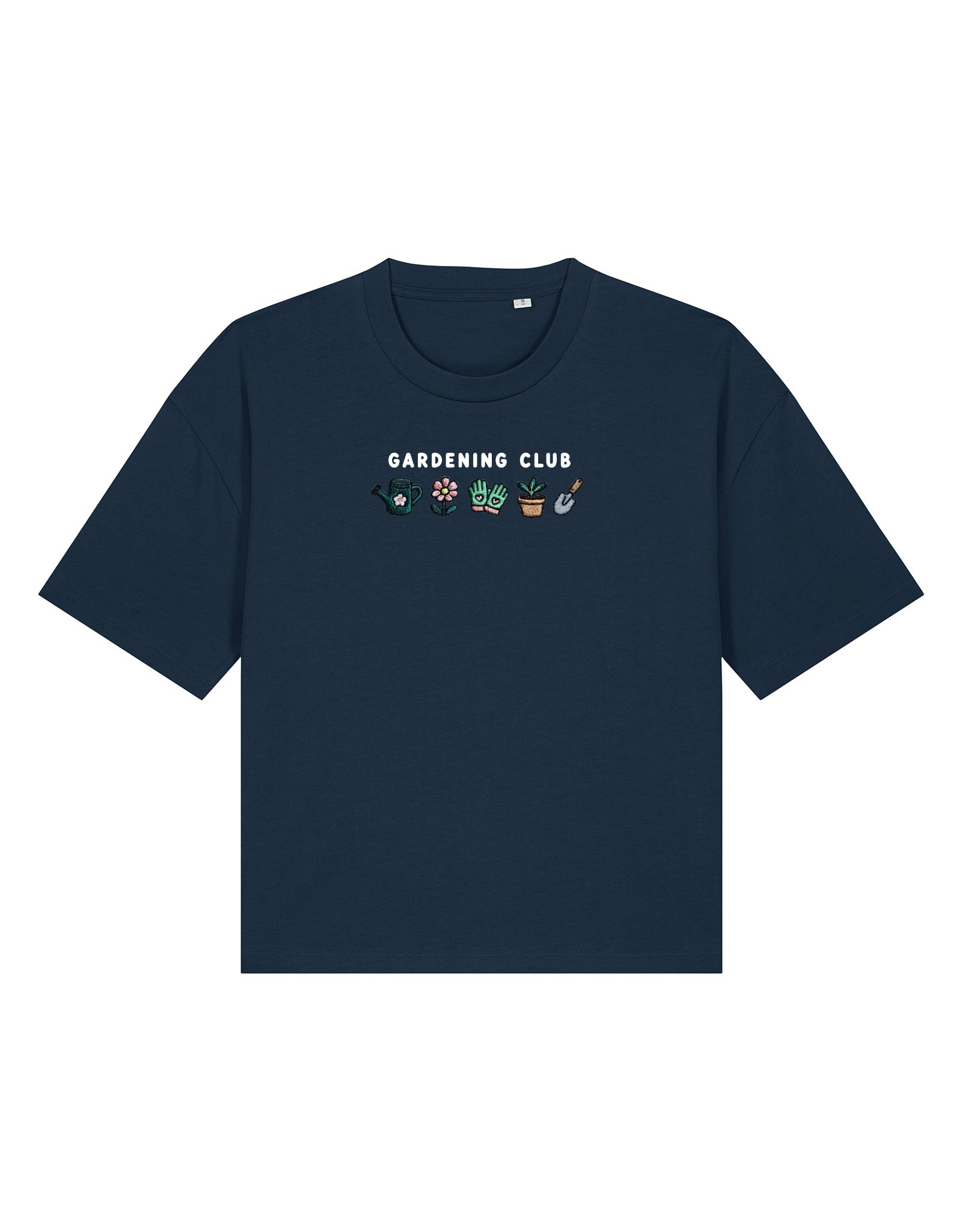 Gardening Club Embroidered Boxy Organic Cotton Tee