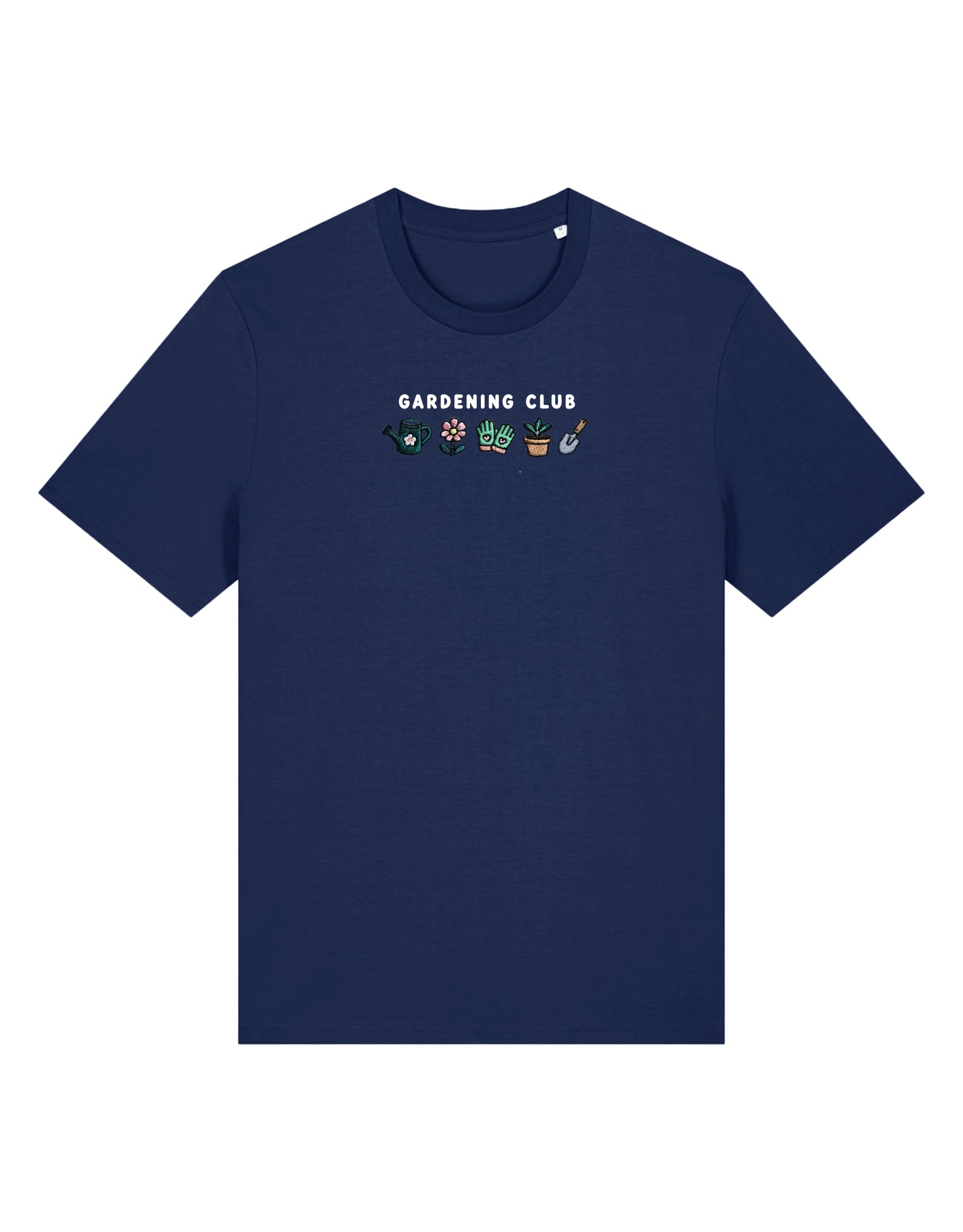 Gardening Club Embroidered Organic Cotton T-Shirt
