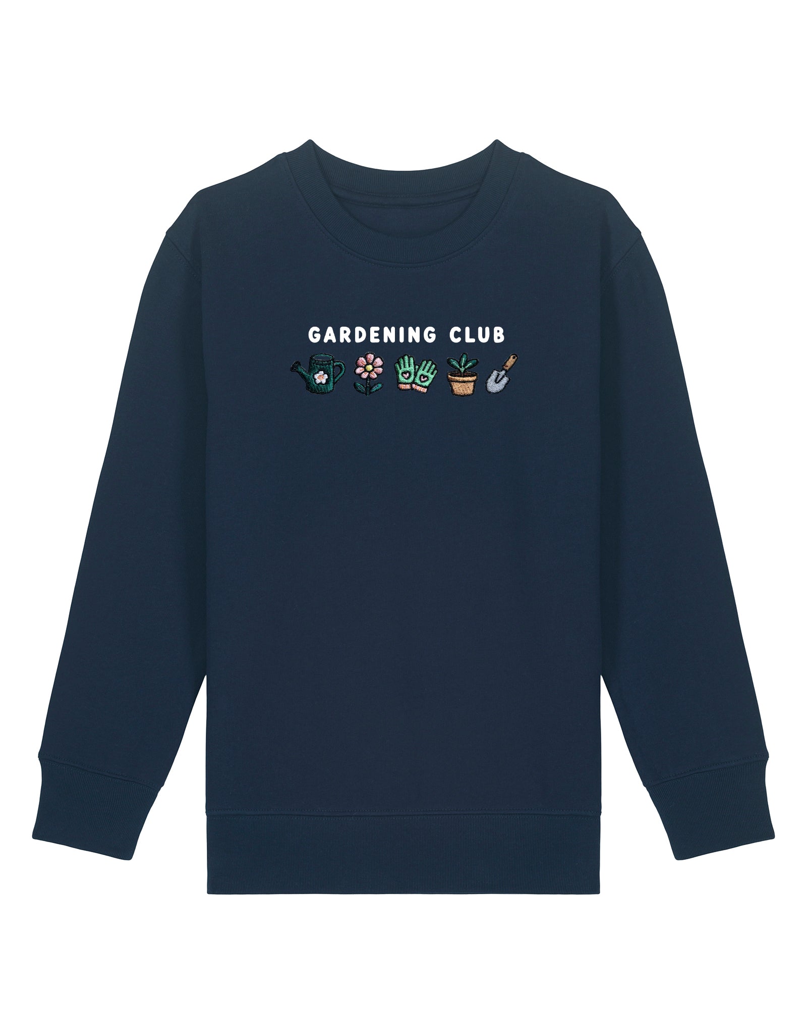 Gardening Club Embroidered Organic Cotton Childrens Sweatshirt