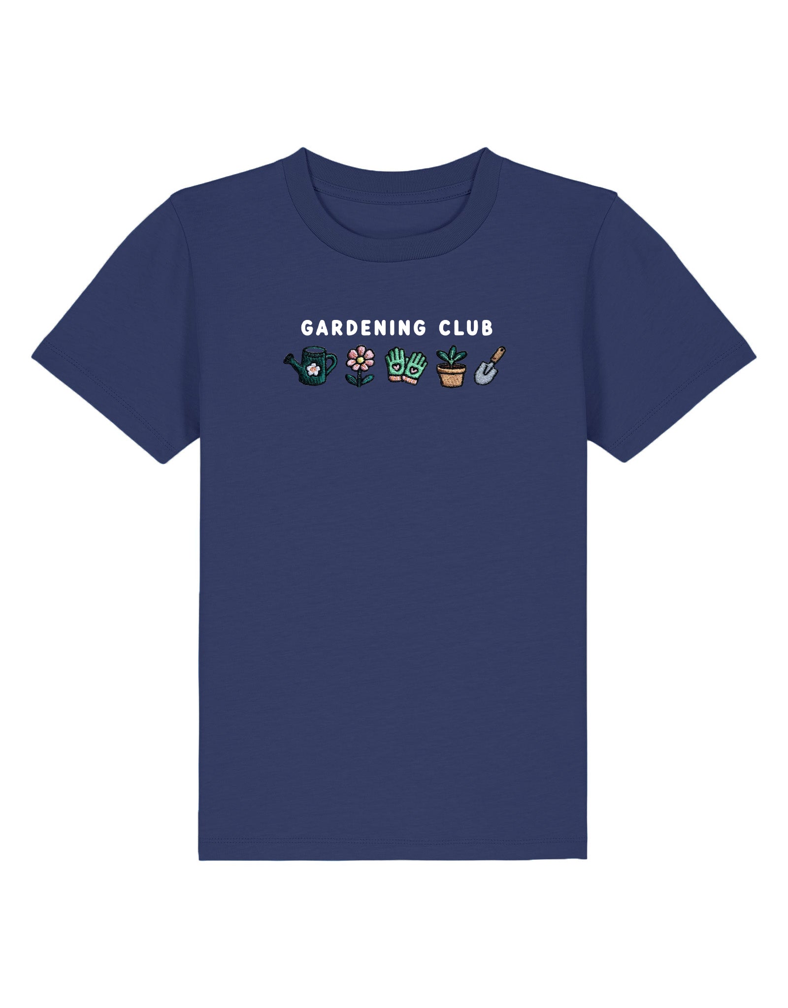 Gardening Club Embroidered Organic Cotton Childrens T-Shirt