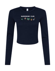 Gardening Club Embroidered Micro Rib Long Sleeved Tee