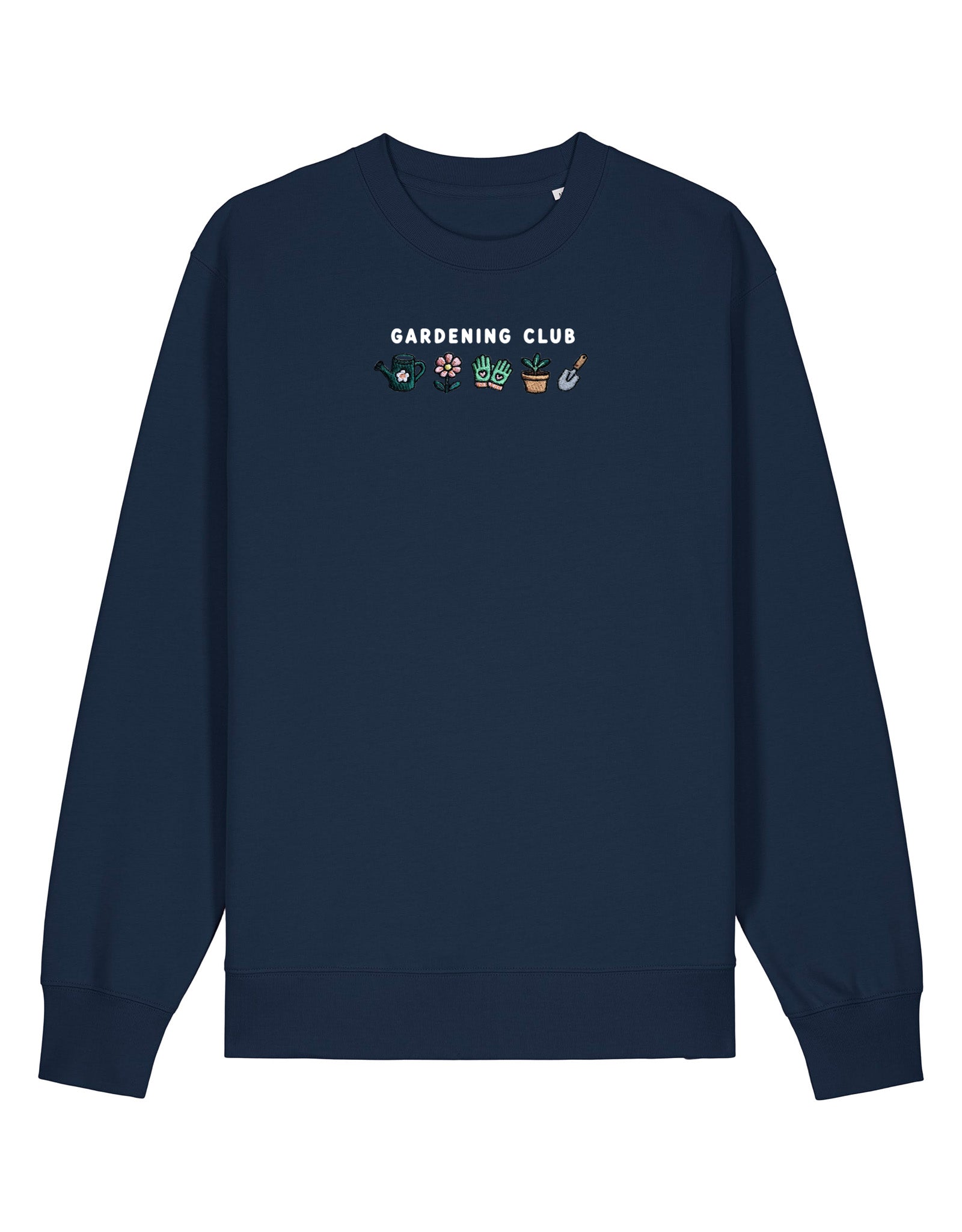 Gardening Club Embroidered Organic Cotton Sweatshirt