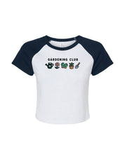 Gardening Club Embroidered Micro Rib Raglan Baby Tee
