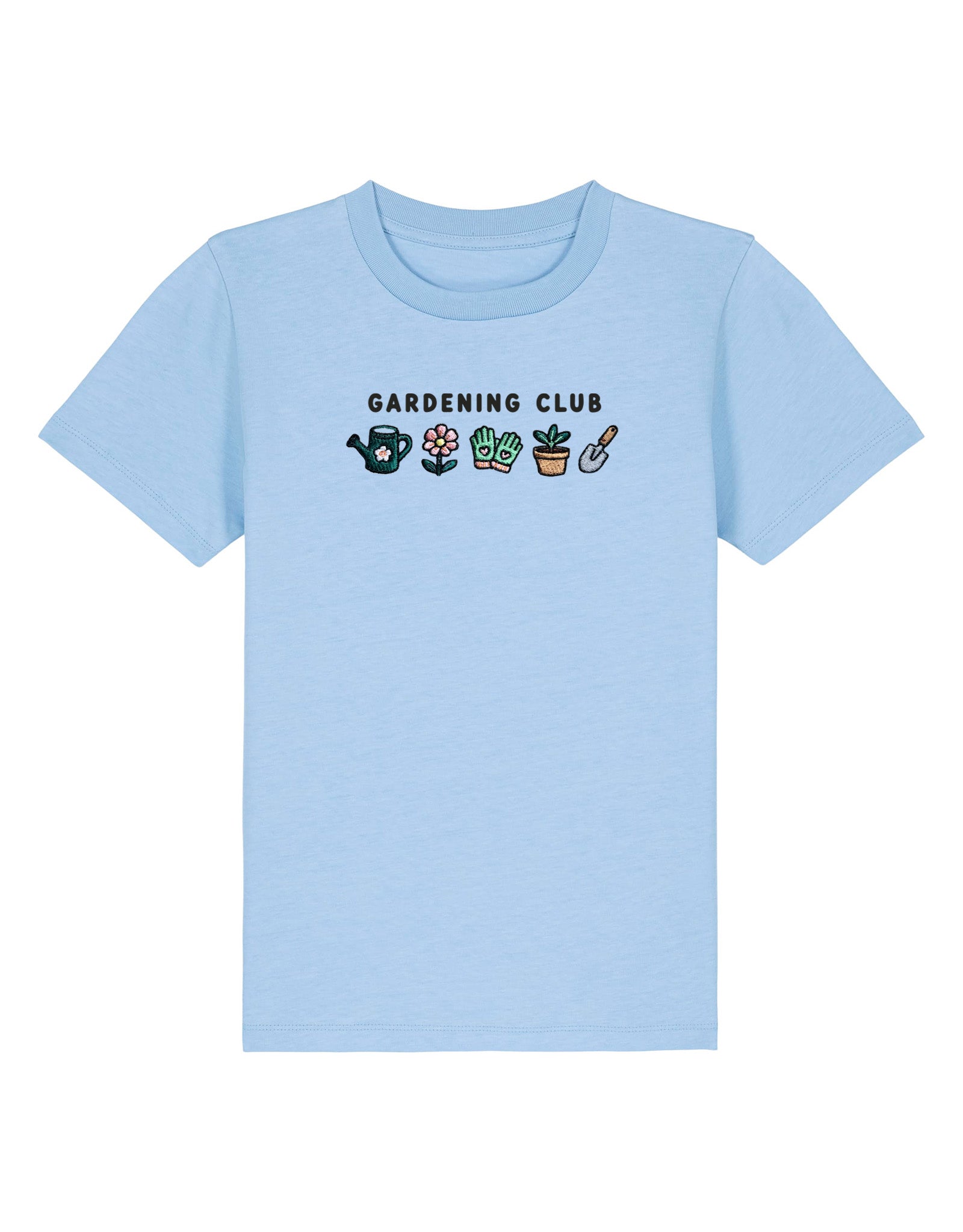 Gardening Club Embroidered Organic Cotton Childrens T-Shirt
