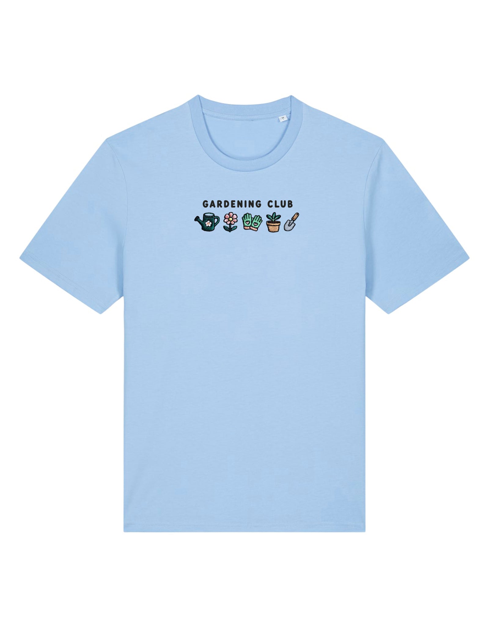 Gardening Club Embroidered Organic Cotton T-Shirt