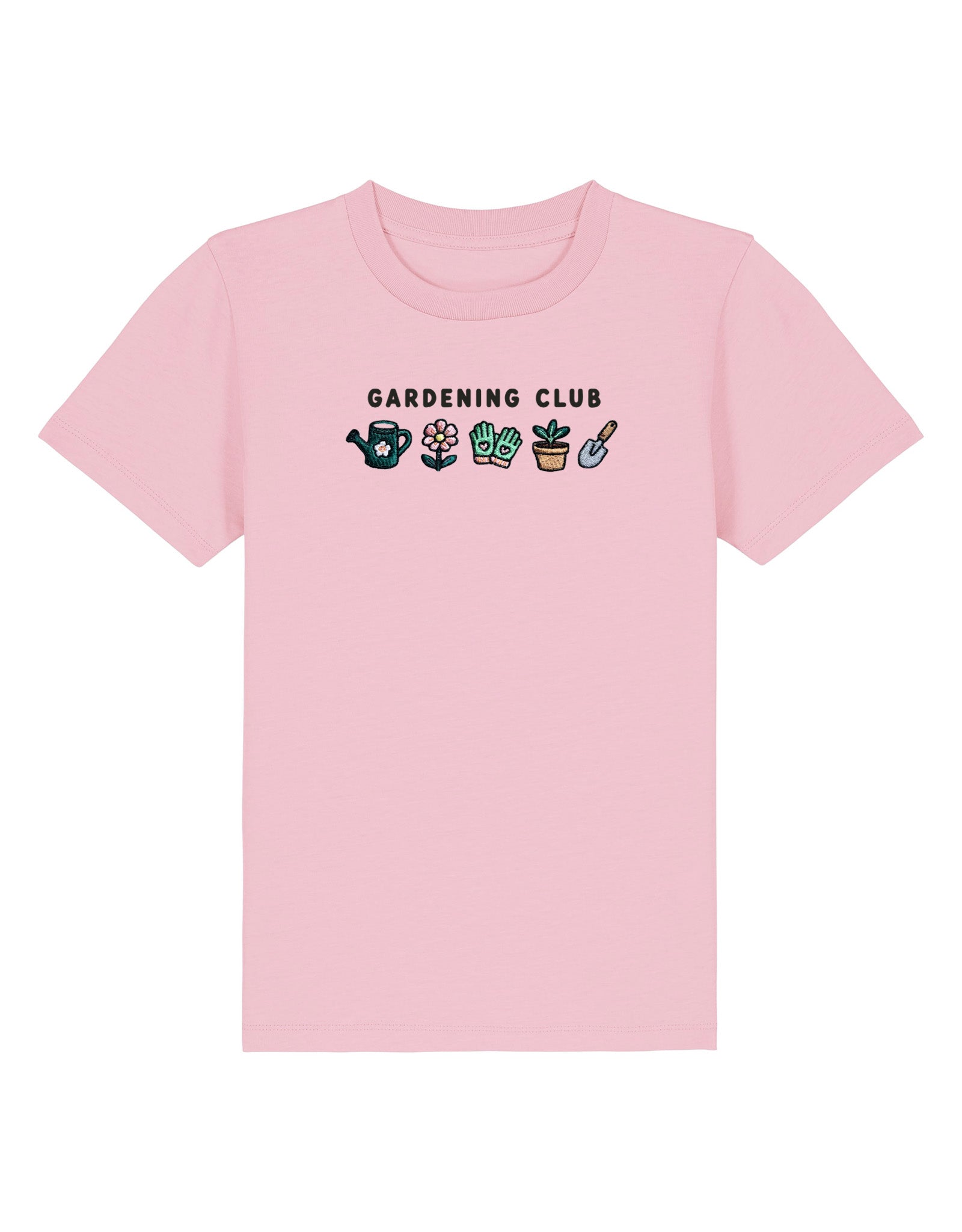 Gardening Club Embroidered Organic Cotton Childrens T-Shirt