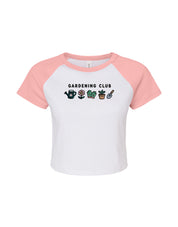 Gardening Club Embroidered Micro Rib Raglan Baby Tee
