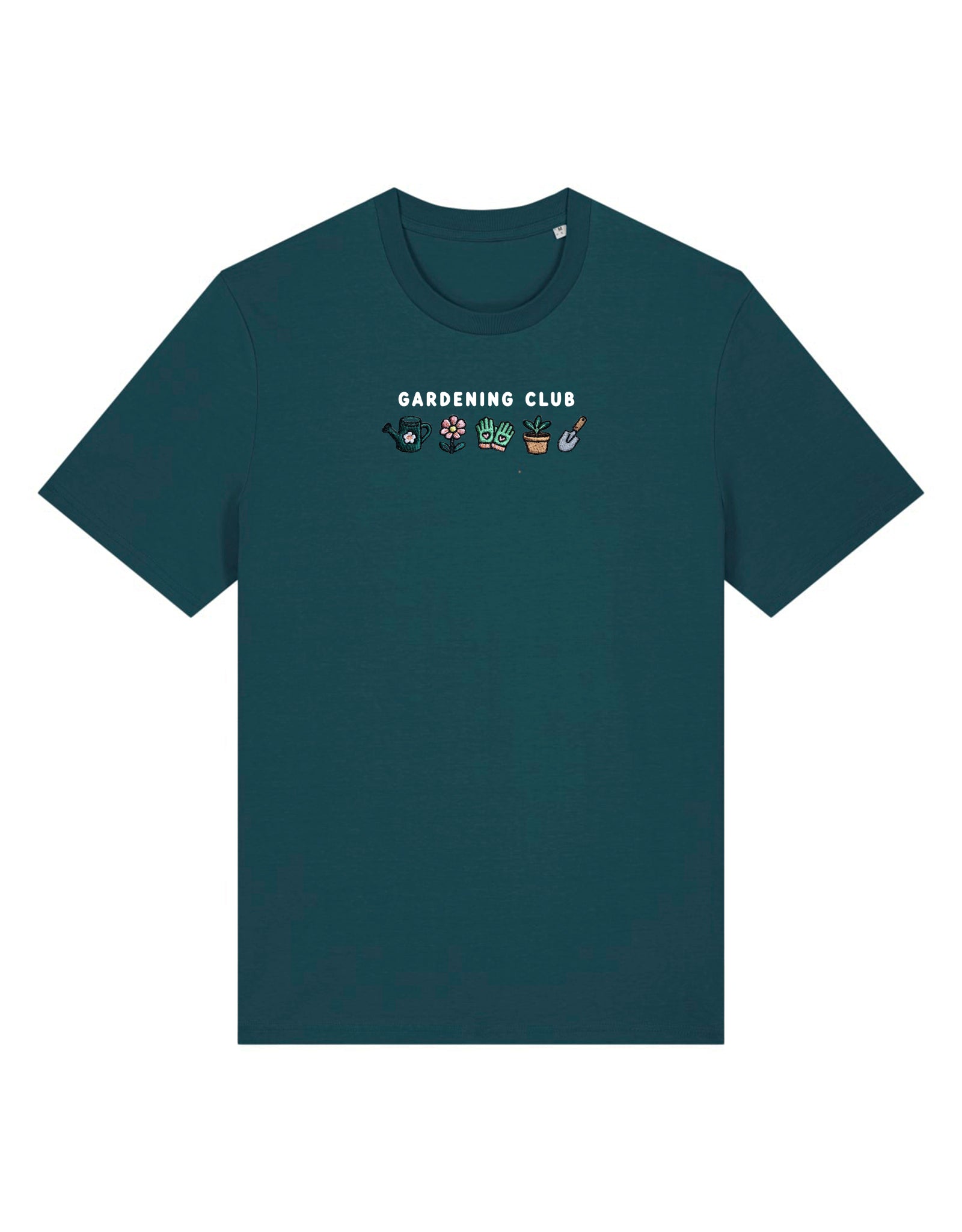 Gardening Club Embroidered Organic Cotton T-Shirt