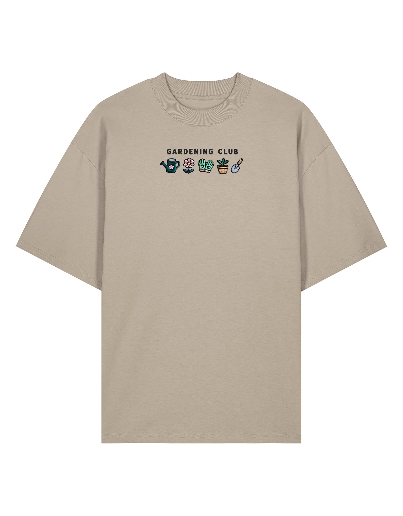 Gardening Club Embroidered Oversized Organic Cotton Tee