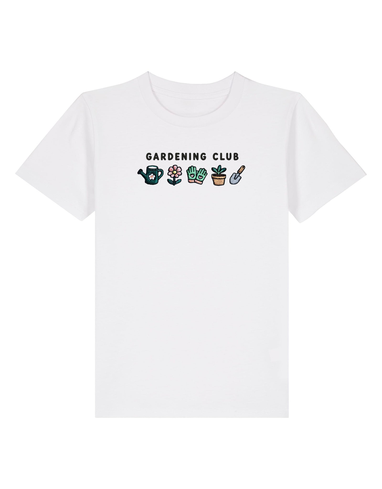 Gardening Club Embroidered Organic Cotton Childrens T-Shirt
