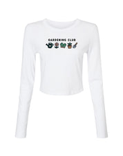 Gardening Club Embroidered Micro Rib Long Sleeved Tee