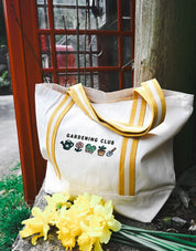 Gardening Club Embroidered Boat Bag