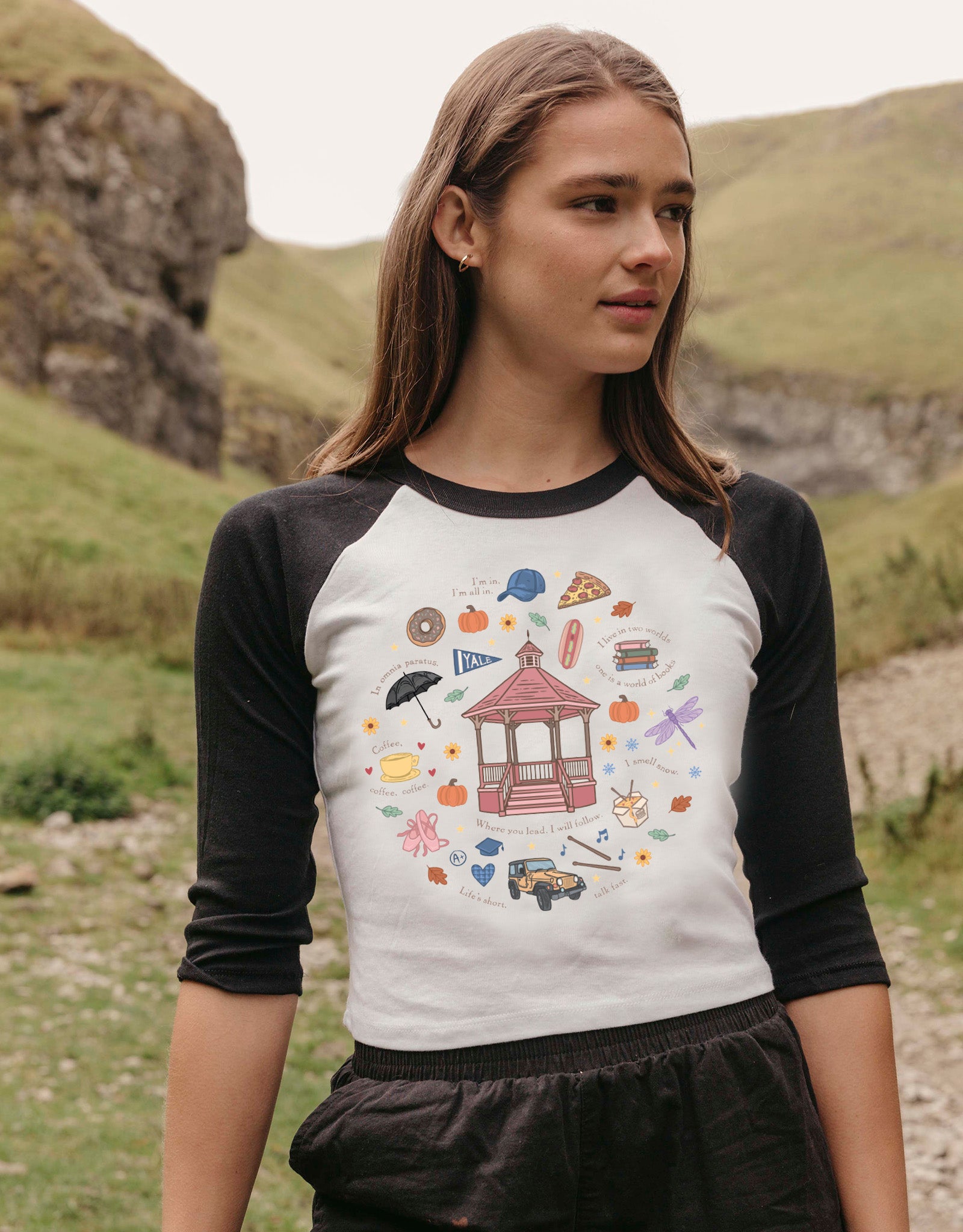 Gilmore Season Micro Rib 3/4 Sleeve Tee