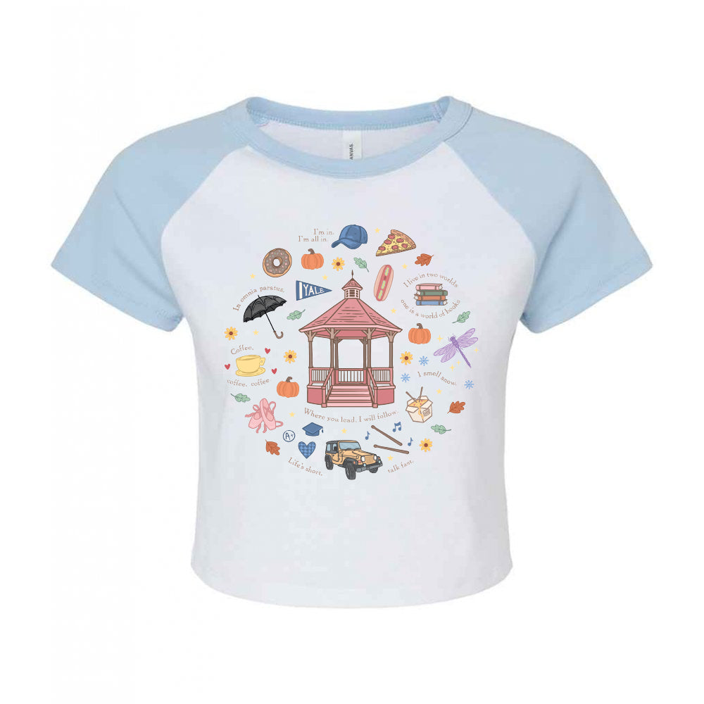 SAMPLERL1 - Gilmore Print Raglan Baby Tee *FAULTY*