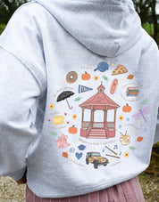 Gilmore Season Printed Boxy Organic Cotton Zip Hoodie