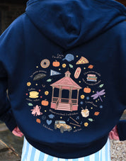 Gilmore Season Printed Boxy Organic Cotton Zip Hoodie