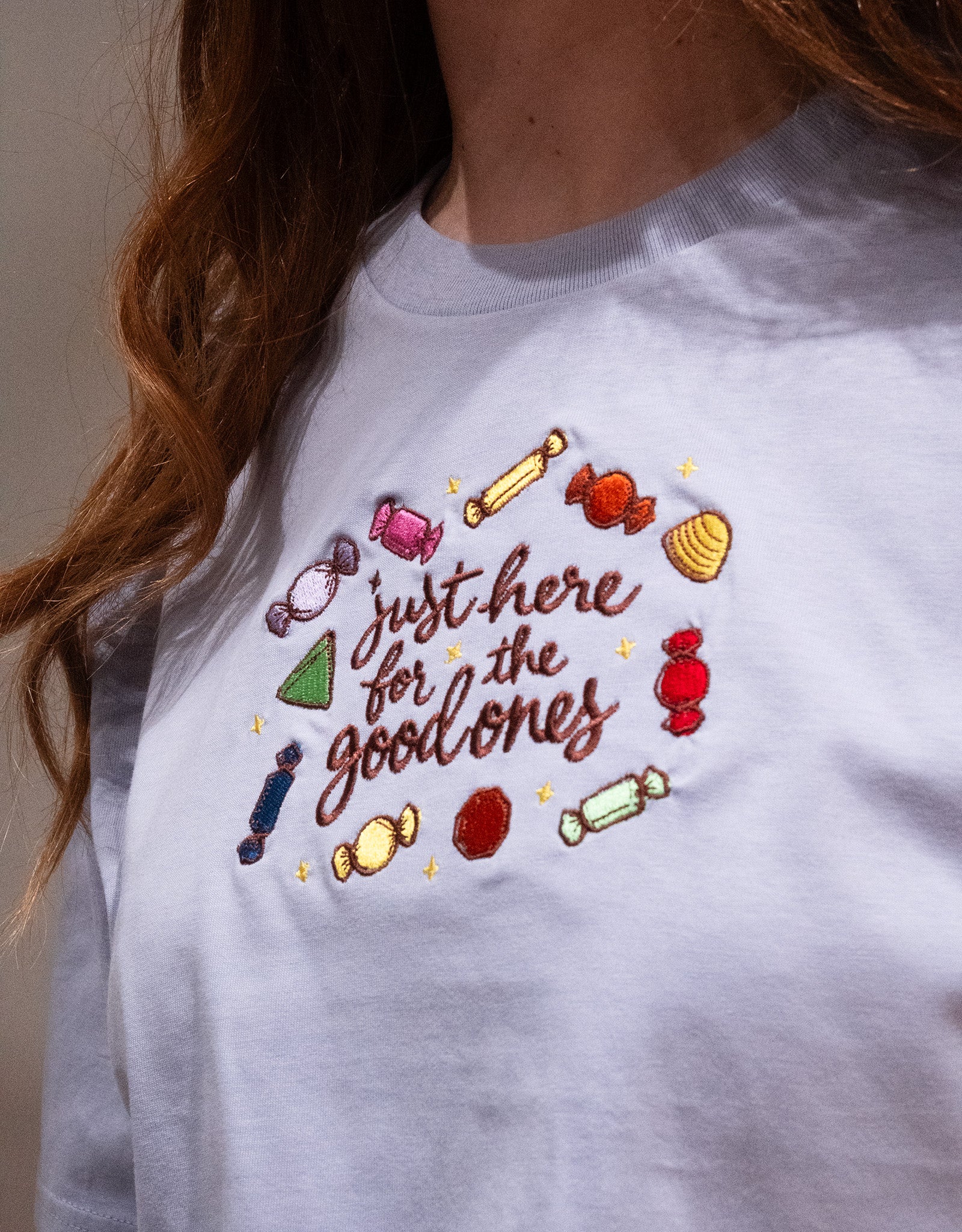 Good Chocolates Embroidered Organic Cotton T-Shirt