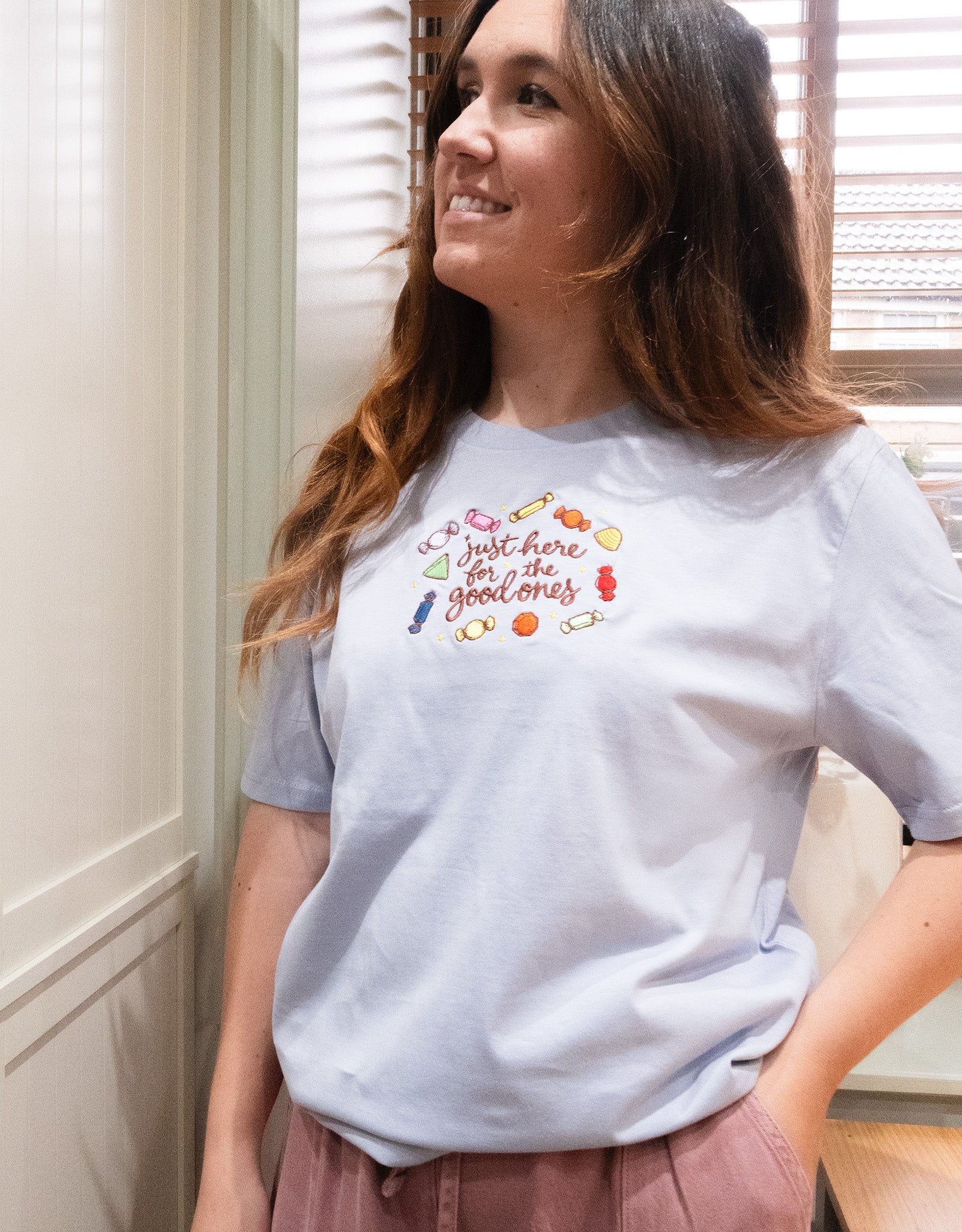 Good Chocolates Embroidered Organic Cotton T-Shirt
