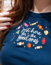 Good Chocolates Embroidered Micro Rib Long Sleeved Tee