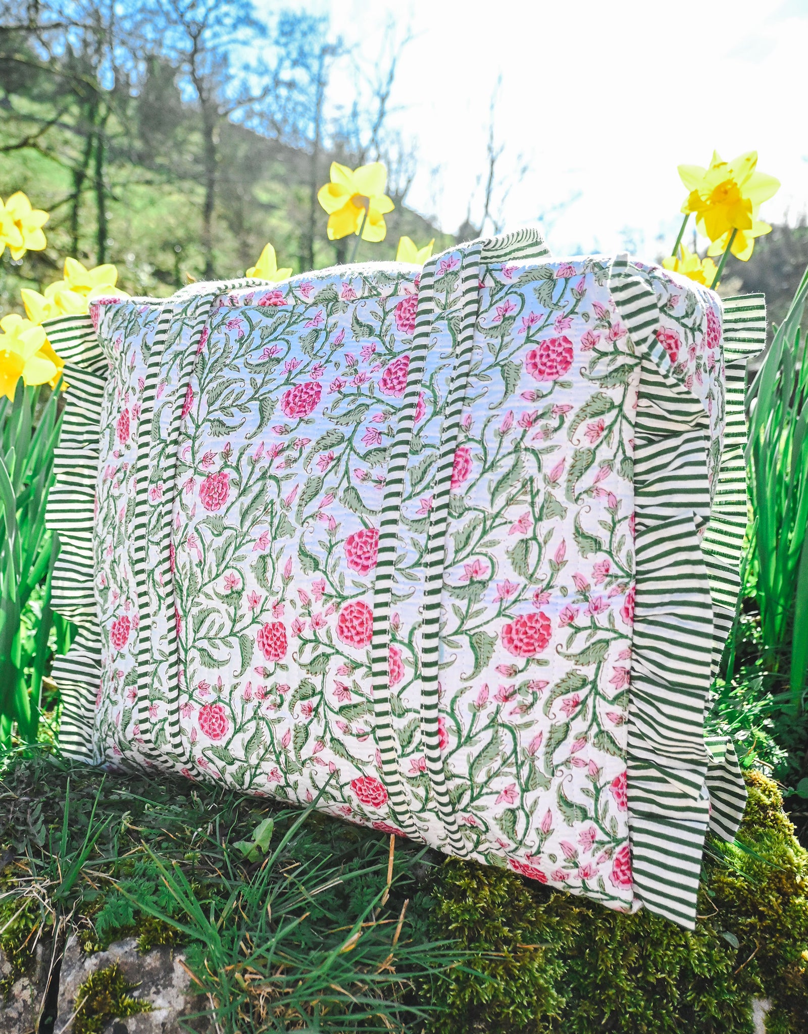 Essentials Quilted Frill Tote Bag
