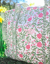 Essentials Quilted Frill Tote Bag