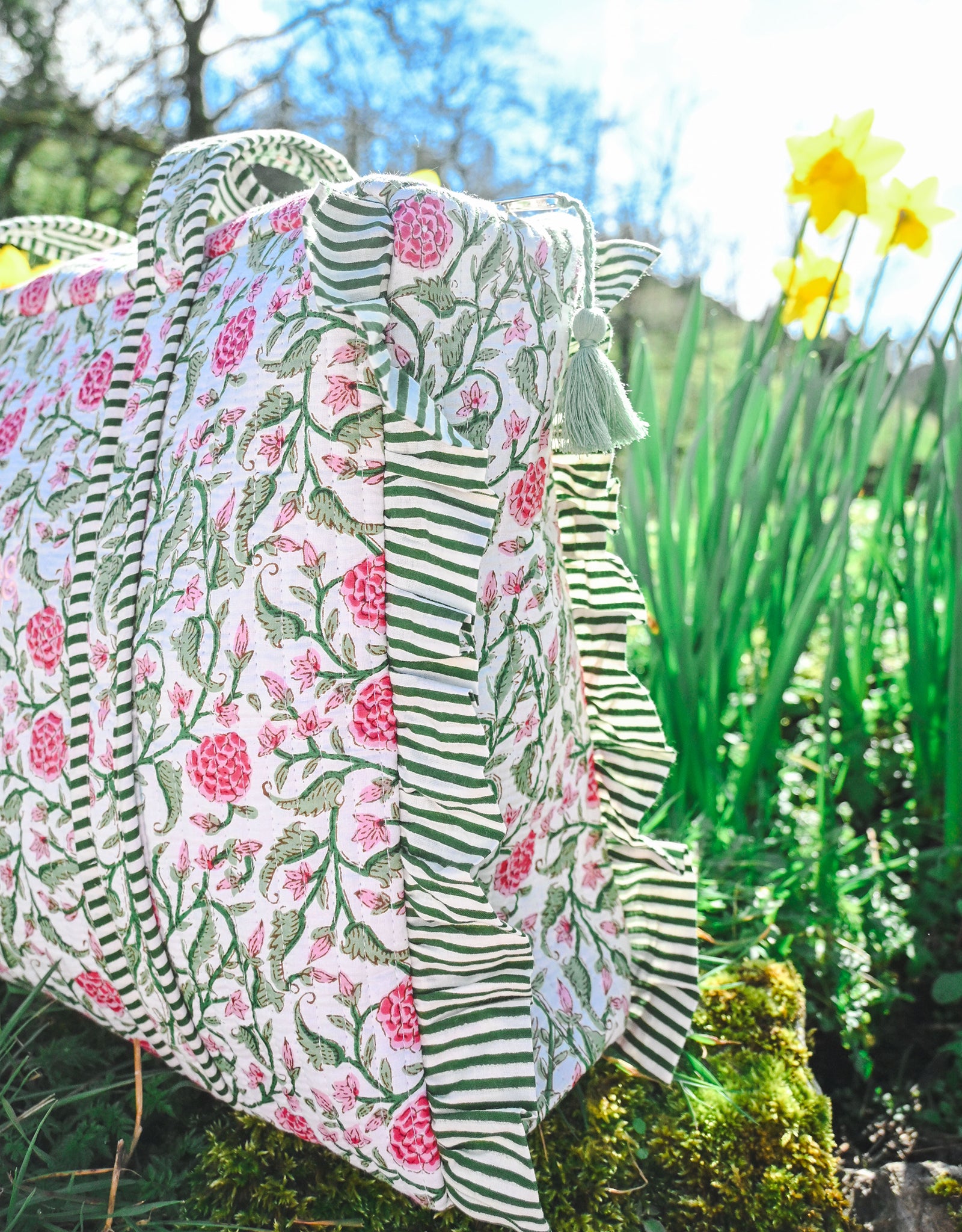Essentials Quilted Frill Tote Bag