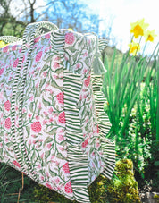 Essentials Quilted Frill Tote Bag