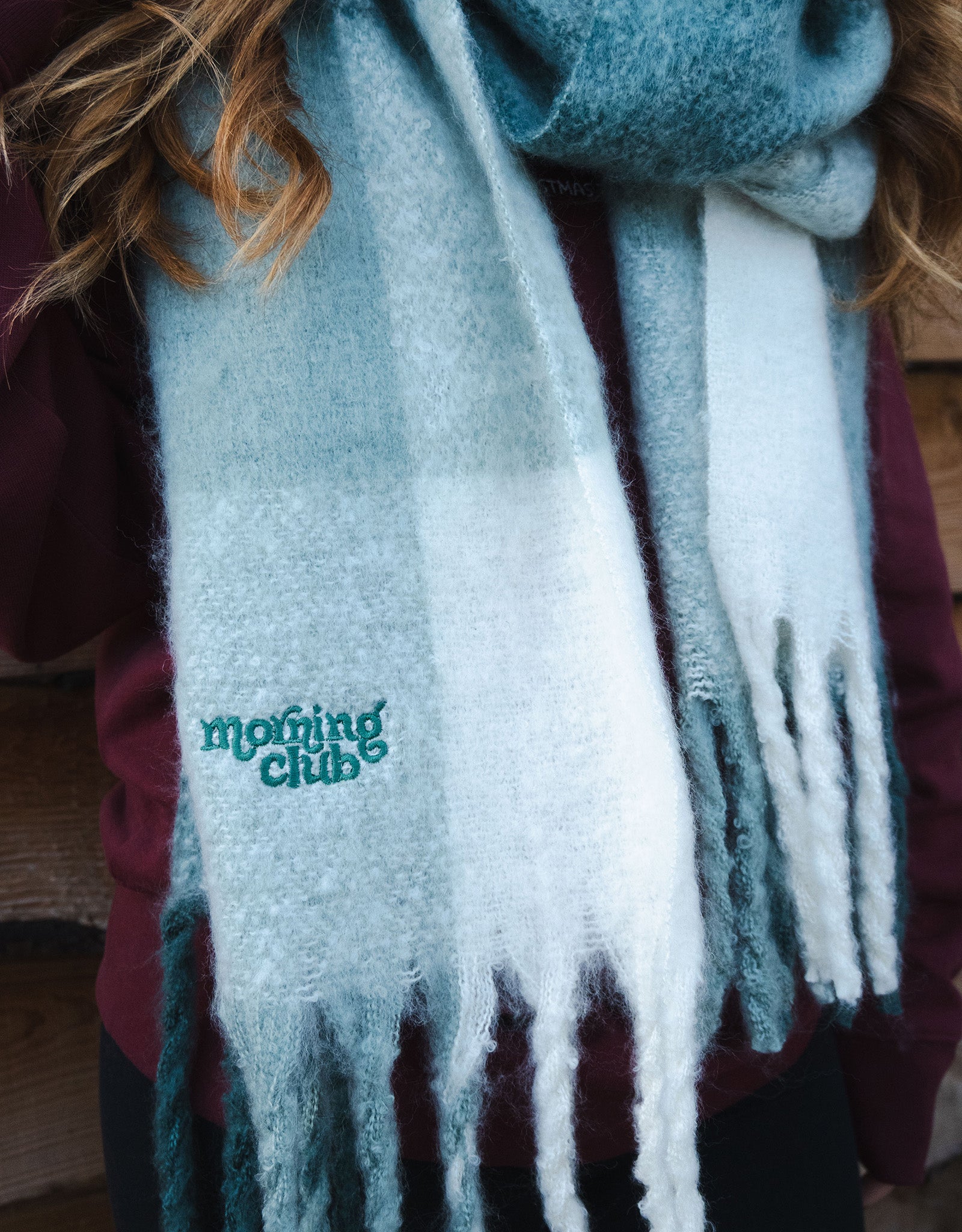 Essential Embroidered Recycled Polyester Scarf