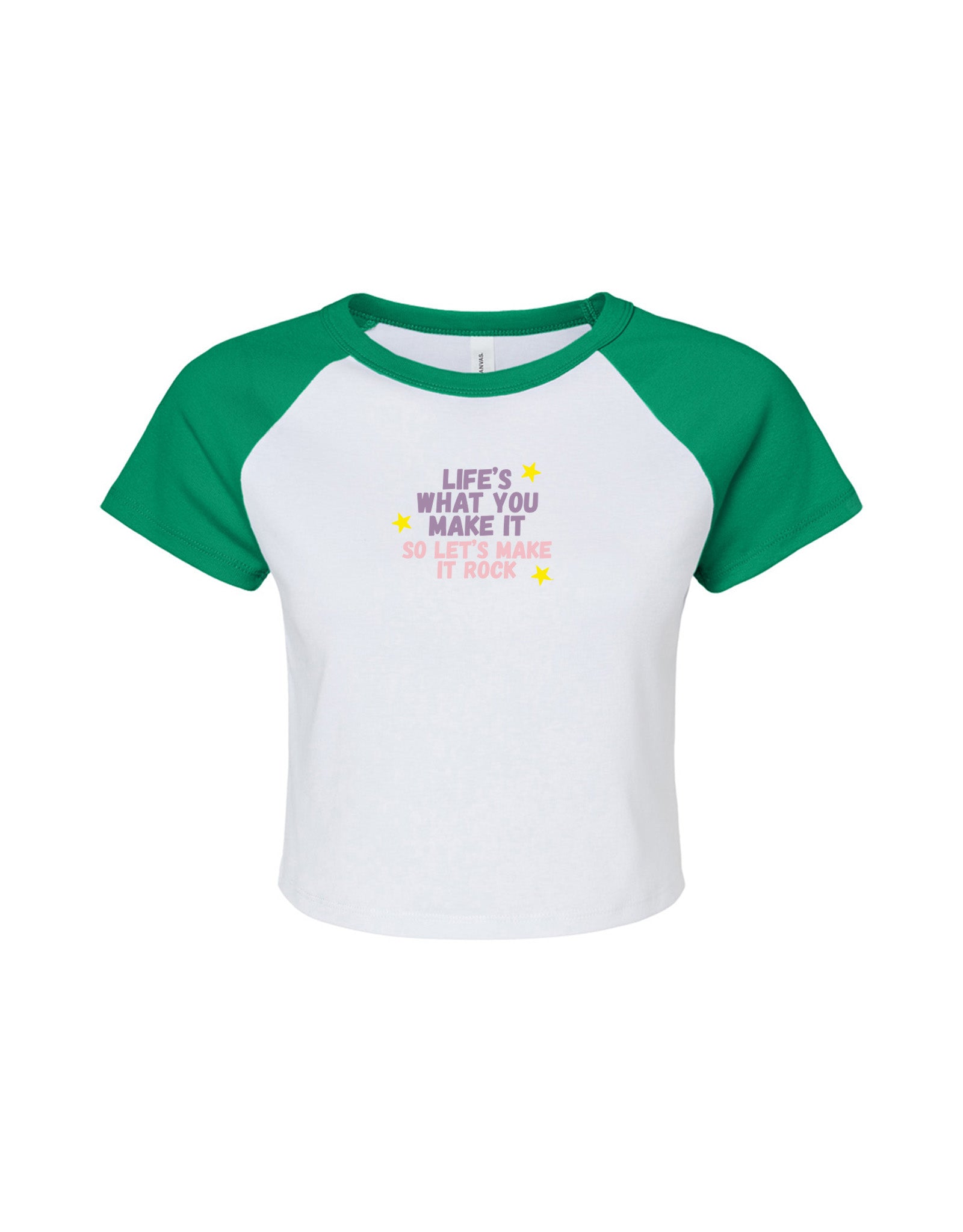 Hannah Lyrics Embroidered Micro Rib Raglan Baby Tee