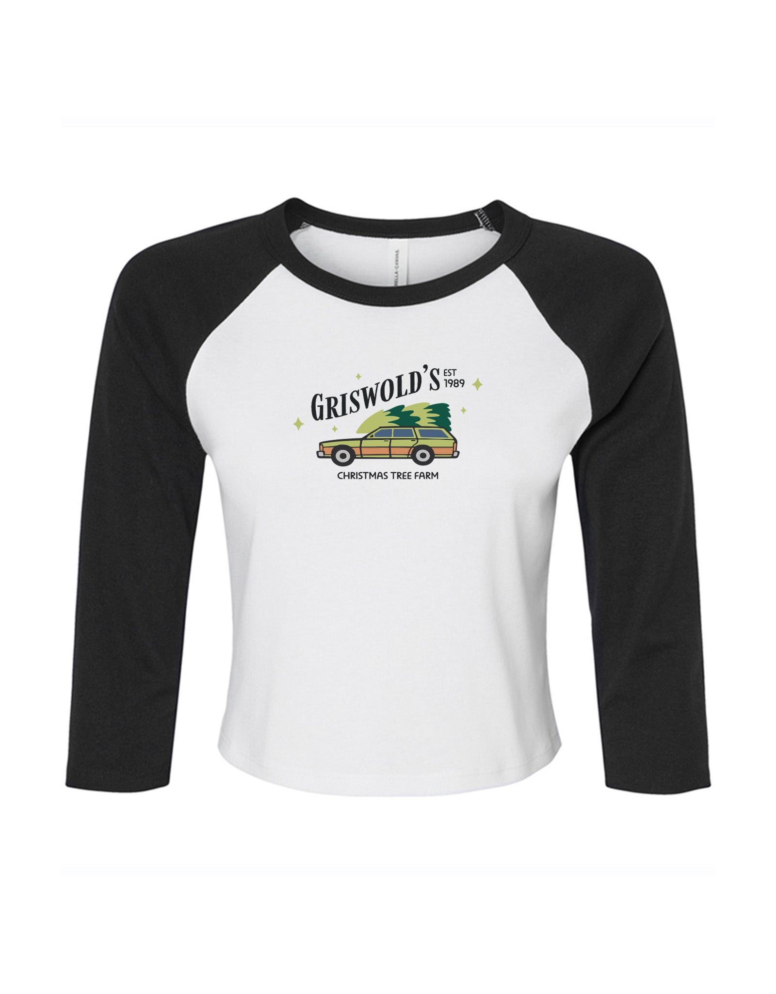 Griswolds Embroidered Micro Rib 3/4 Sleeve Tee