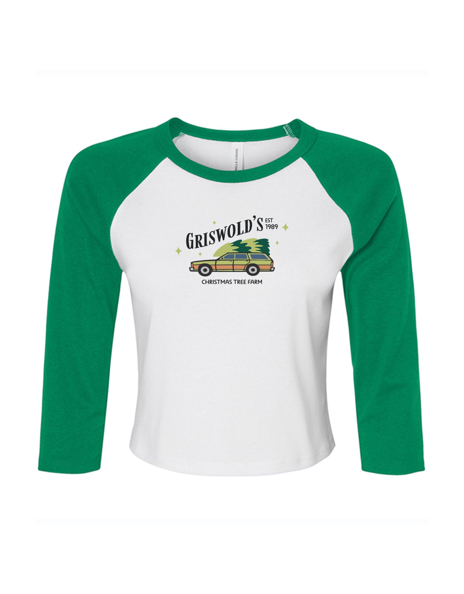 Griswolds Embroidered Micro Rib 3/4 Sleeve Tee