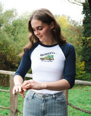 Griswolds Embroidered Micro Rib 3/4 Sleeve Tee