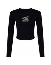 Griswolds Embroidered Micro Rib Long Sleeved Tee