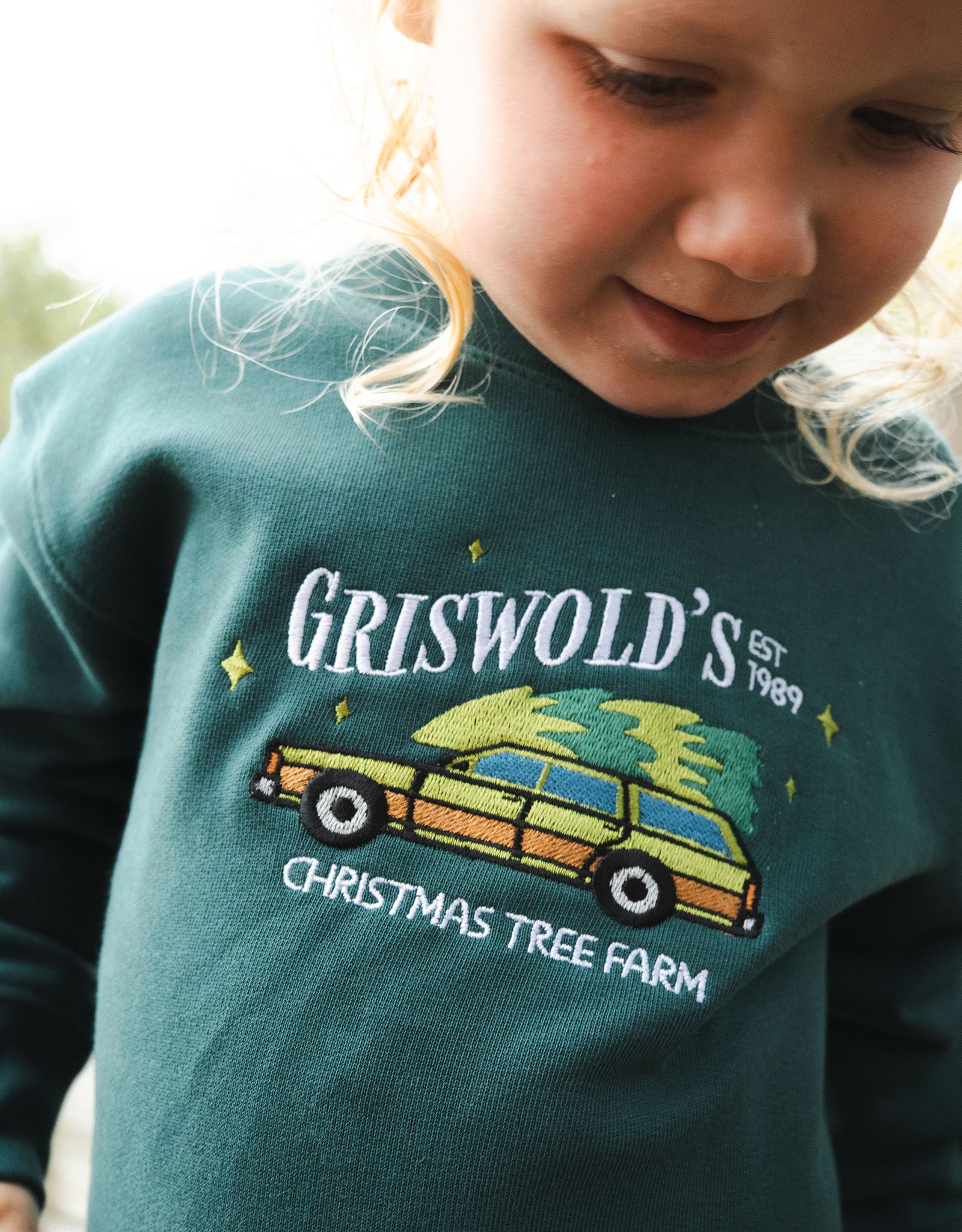 Griswolds Embroidered Organic Cotton Childrens Sweatshirt