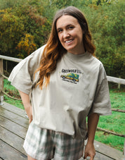 Griswolds Embroidered Oversized Organic Cotton Tee