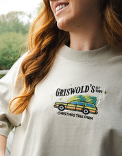 Griswolds Embroidered Oversized Organic Cotton Tee