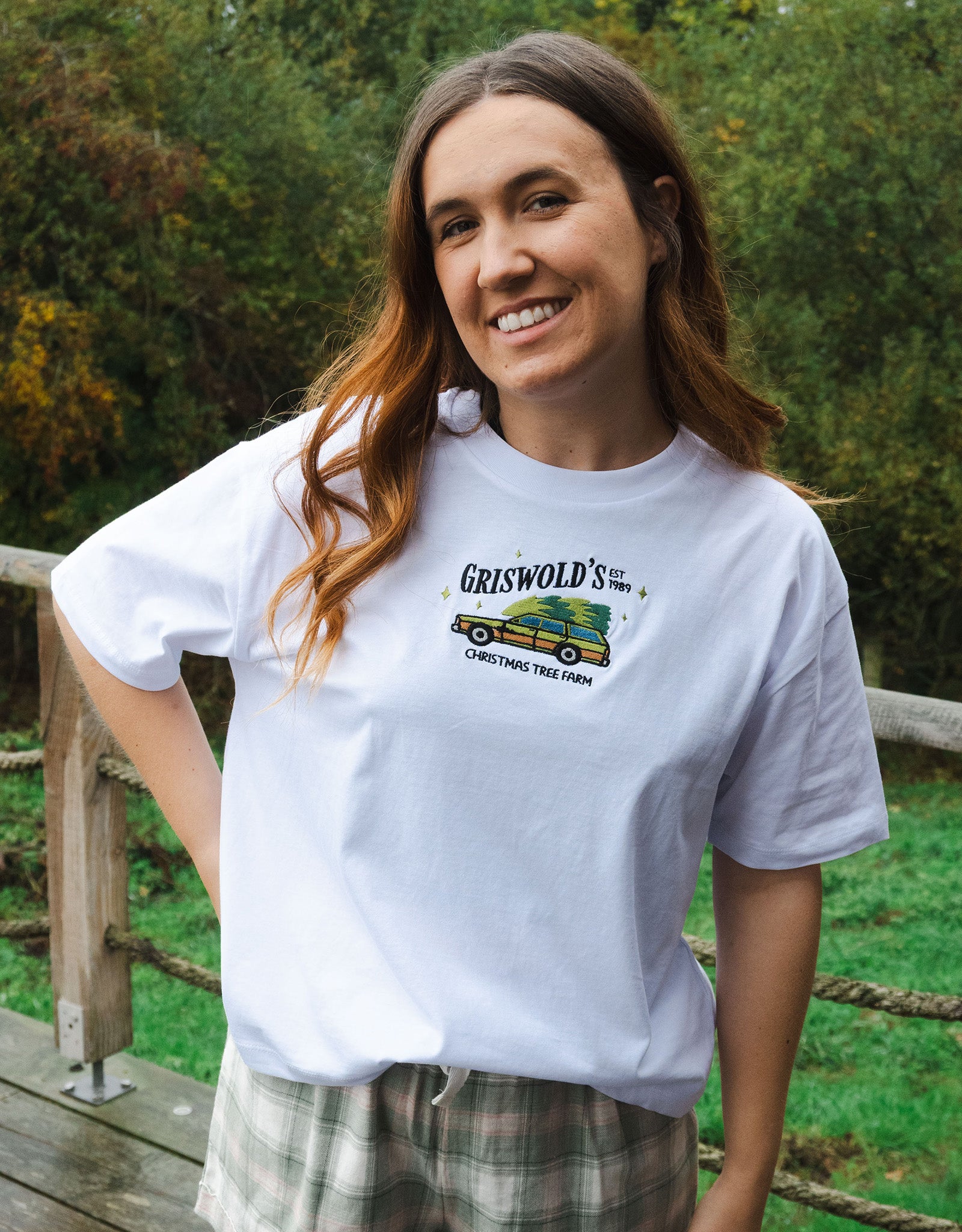 Griswolds Embroidered Boxy Organic Cotton Tee