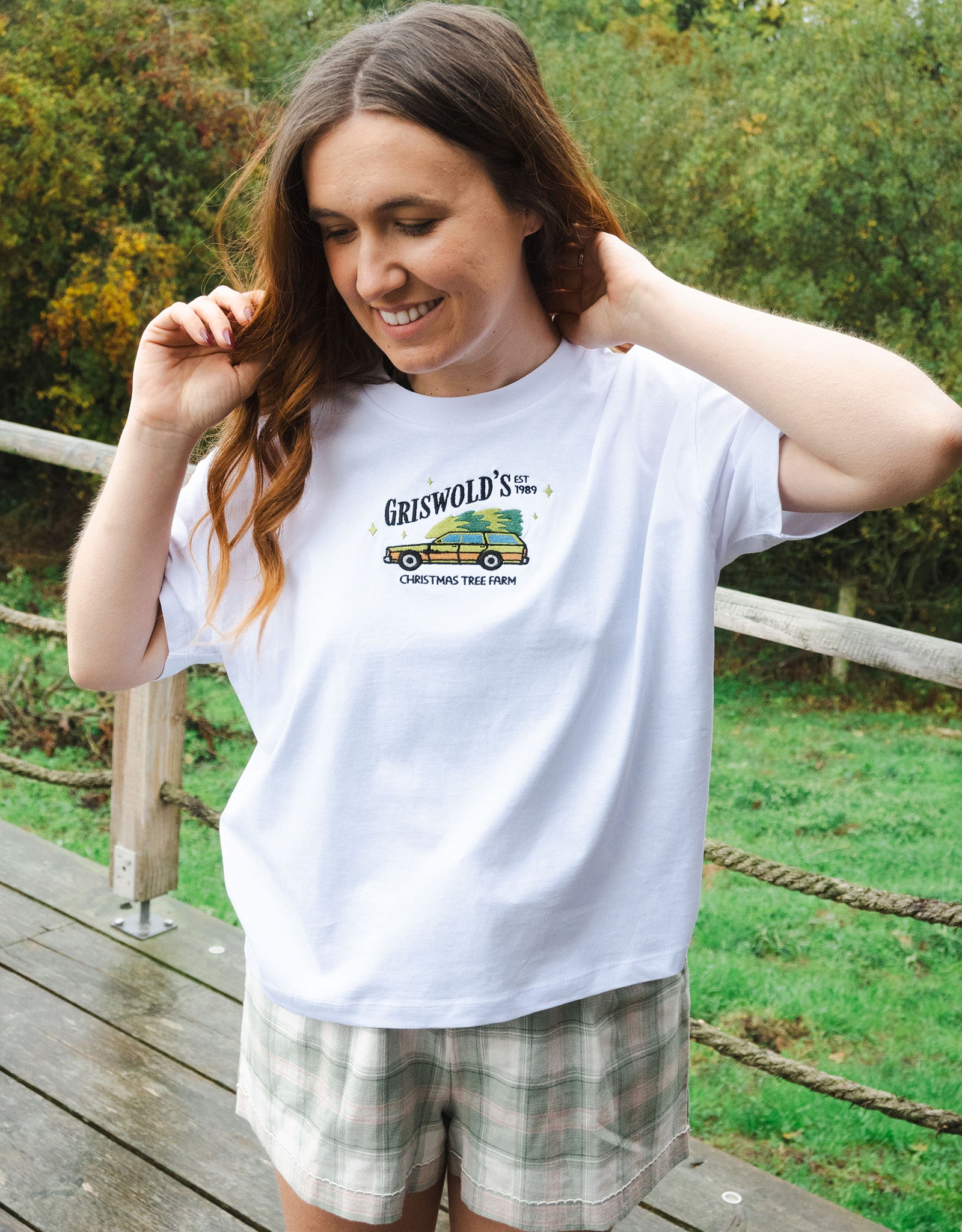 Griswolds Embroidered Boxy Organic Cotton Tee