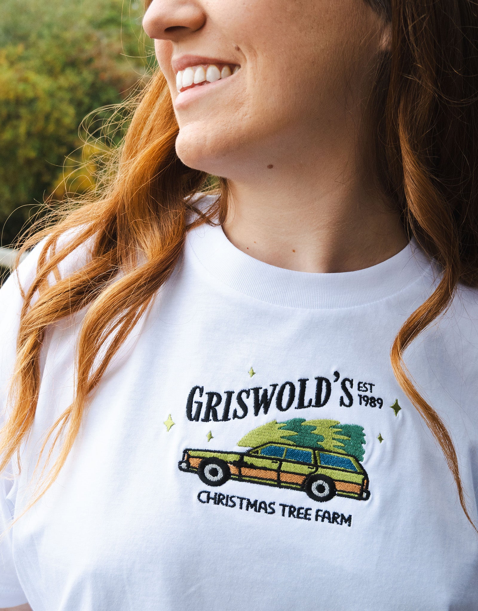 Griswolds Embroidered Boxy Organic Cotton Tee