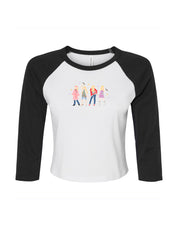 Hannah Eras Embroidered Micro Rib 3/4 Sleeve Tee