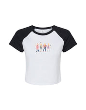 Hannah Eras Embroidered Micro Rib Raglan Baby Tee